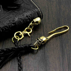 Handmade Black Leather Mens Biker Chain Wallet Biker wallet with Chain Long Wallet For Men - imessengerbags
