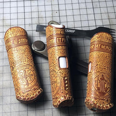 Handmade Leather Mens Kt&g Lil Mini Cigarette Case Kt&g Lil Mini Holder for Men