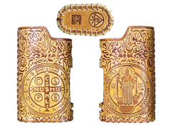 Handmade Tooled Leather Brown Mens LA PETITE BOX Holder Cigarette Case for Men