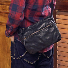 Fashionable Black Leather Mens Tan Side Bag Messenger Bags Casual Courier Bags for Men