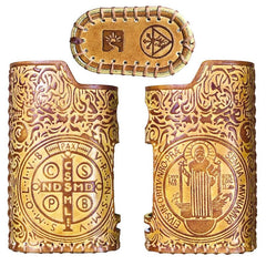 Handmade Tooled Leather Brown Mens LA PETITE BOX Holder Cigarette Case for Men