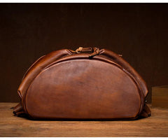 Cool Brown Mens Leather 15inchs Laptop Backpacks Travel Backpacks School Backpacks for men - imessengerbags