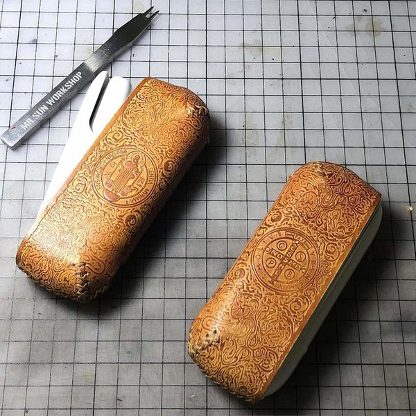 Handmade Tooled Constandine Leather Mens IQOS 3.0 Cigarette Case IQOS3.0 Holder for Men