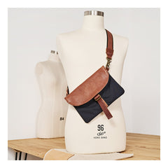 Cool Canvas Leather Mens Messenger Shoulder Bag Small Canvas Side Bag Courier Bags for Men - imessengerbags