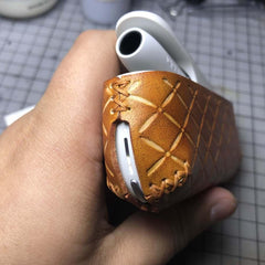 Handmade Tooled Solar Calendar Leather Mens IQOS 3.0 Cigarette Case IQOS3.0 Holder for Men