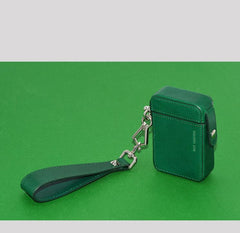 Cute Green Leather Womens 20pcs Cigarette Holder Case Wristlet Cigarette Case for Women