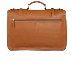 Top Brown Large Leather Mens Business 15 inches Laptop Work Briefcase Large Handbag Briefcase Business Bags For Men