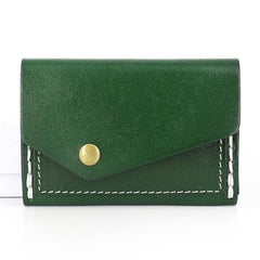 Leather Mens Card Wallet Front Pocket Wallet Small Slim Wallet Change Wallet for Men - imessengerbags