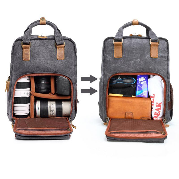 GREEN LARGE CANVAS WATERPROOF MENS CANON Handbag CAMERA BACKPACK NIKON CAMERA BAG DSLR CAMERA BAG FOR Women - imessengerbags