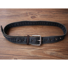 Vintage BLue Mens Denim Slim Belts Denim Blue Belts Vintage Belts For Men