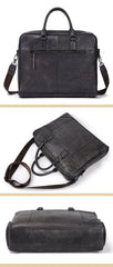 Vintage Leather Mens Briefcase Postman Bag 14inch Laptop Bag Handbag Work Bag For Men - imessengerbags