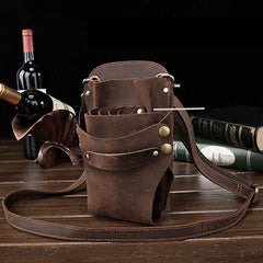 Cool Leather Belt Pouch Mens Hairstylist Tool Barber Pouch Scissor Case for Men - imessengerbags