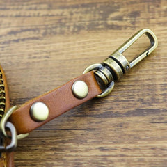 Brown Leather Men's Key Wallet Car Key Case Black Leather Key Holder For Men - imessengerbags
