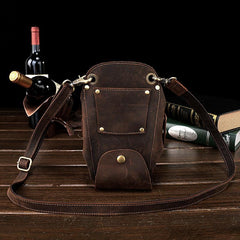 Cool Leather Belt Pouch Mens Hairstylist Tool Barber Pouch Scissor Case for Men