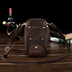 Cool Leather Belt Pouch Mens Hairstylist Tool Barber Pouch Scissor Case for Men - imessengerbags