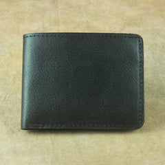 Vintage Mens Leather Slim Bifold Small Wallet Cool billfold Slim Small Wallet for Men - imessengerbags
