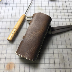 Handmade Leather Mens JAC Vapour SERIES-B DNA 75W Holder Cigarette Case for Men