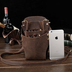Cool Leather Belt Pouch Mens Hairstylist Tool Barber Pouch Scissor Case for Men - imessengerbags