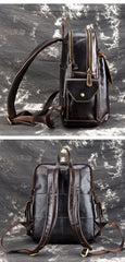 Oil Waxed Leather Mens 13inch Laptop Backpack School Backpack Travel Backpack for Men - imessengerbags