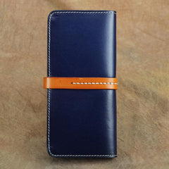 Handmade Womens Leather Long Wallet Bifold Long Wallets Card Wallet Clutch Wallet for Ladies - imessengerbags