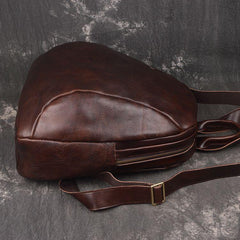 Vintage Leather Brown Men's Backpack Computer Backpack College Backpack For Men - imessengerbags