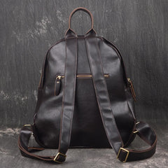 Vintage Leather Brown Men's Backpack Computer Backpack College Backpack For Men - imessengerbags
