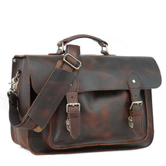 Vitnage Brown Leather Men's Camera Shoulder Bag SLR SIDE BAG Camera Handbag For Men - imessengerbags