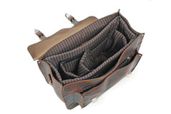 Vitnage Brown Leather Men's Camera Shoulder Bag SLR SIDE BAG Camera Handbag For Men - imessengerbags