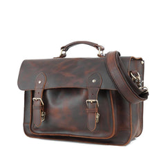 Vitnage Brown Leather Men's Camera Shoulder Bag SLR SIDE BAG Camera Handbag For Men - imessengerbags