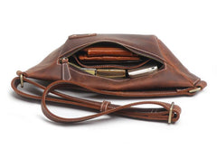 Vintage Brown Leather Men's Fanny Pack Hip Pack Waist Bag For Men - imessengerbags