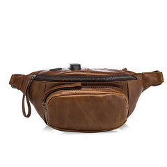 Vintage Brown Leather Men's Fanny Packs Hip Pack Waist Bag For Men - imessengerbags