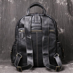 Cool Leather Mens 15inch Computer Bag Satchel Backpacks Travel Backpack Backpack for Men - imessengerbags