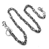 PUNK SKULL BIKER SILVER WALLET CHAIN LONG PANTS CHAIN SILVER SKULL Jeans Chain Jean Chain FOR MEN