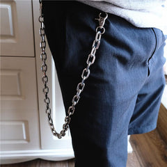 Badass Silver Mens Wallet CHain Pants Chain Silver Jeans Chain Jean Chain Biker Wallet Chain For Men - imessengerbags