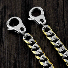 18'' SOLID STAINLESS STEEL BIKER SILVER GOLD WALLET CHAIN LONG PANTS CHAIN Jeans Chain Jean Chain FOR MEN - imessengerbags