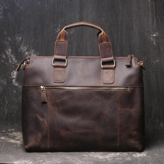 Leather Mens Briefcase 13inch Laptop Handbag Work Bag Business Bag Shoulder Bag For Men - imessengerbags