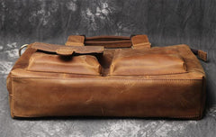Leather Mens Briefcase 13inch Laptop Handbag Work Bag Business Bag Shoulder Bag For Men - imessengerbags