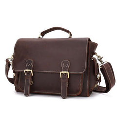 Vintage Leather Men's Shoulder Camera Bag Shoulder SLR Side Bag For Men - imessengerbags