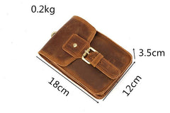 Vintage Brown Leather Men's Belt Pouch Cell Phone Holster Belt Bag For Men - imessengerbags