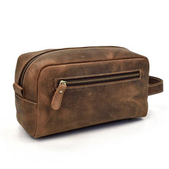 Portable Retro Mens Leather Zipper Clutch Purse Bag Clutch Bag For Men