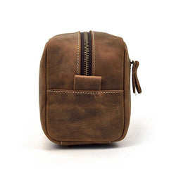 Portable Retro Mens Leather Zipper Clutch Purse Bag Clutch Bag For Men