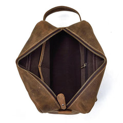 Portable Retro Mens Leather Zipper Clutch Purse Bag Clutch Bag For Men