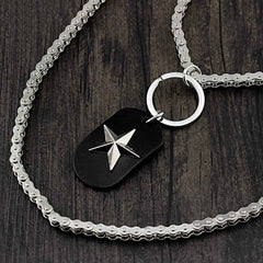 Star SILVER STAINLESS STEEL MENS Double CHAIN PANTS CHAIN WALLET CHAIN BIKER WALLET CHAIN FOR MEN - imessengerbags