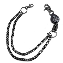 Badass Skull Mens Double Biker Wallet Chain Wallet Chain Pants Chain for Men - imessengerbags