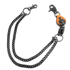 Badass Skull Mens Double Biker Wallet Chain Wallet Chain Pants Chain for Men - imessengerbags