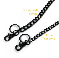 Cool Black Mens Biker Wallet Chain Punk Pants Chain Long Black Wallet Chain For Men - imessengerbags