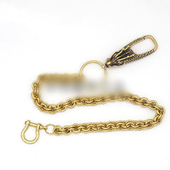 Cool Brass 17‘’ Chinese Dragon Wallet Chain Key Chain Wallet Chain Pants Chain For Men - imessengerbags