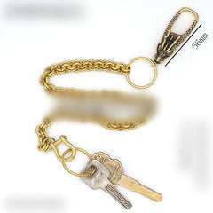 Cool Brass 17‘’ Chinese Dragon Wallet Chain Key Chain Wallet Chain Pants Chain For Men - imessengerbags