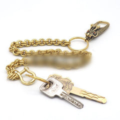 Cool Brass 17‘’ Chinese Dragon Wallet Chain Key Chain Wallet Chain Pants Chain For Men - imessengerbags