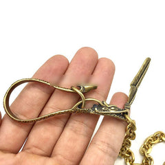 Cool Brass Dragon 40cm Rock Wallet Chain Biker Jean Wallet Chain Trucker Wallet Chain for Men - imessengerbags